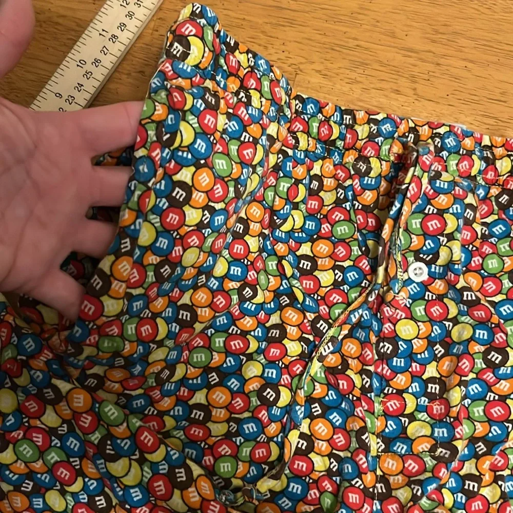 M & M’s Mens Medium Candy Print Pajama Lounge Elastic Waist Pant